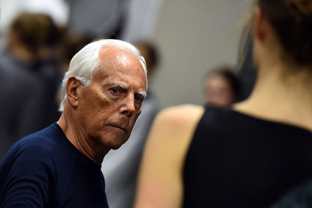 Italian designer Giorgio Armani's use of fur in his fashions could become a thing of the past (Credit: AFP Photo/ Gabriel Bouys